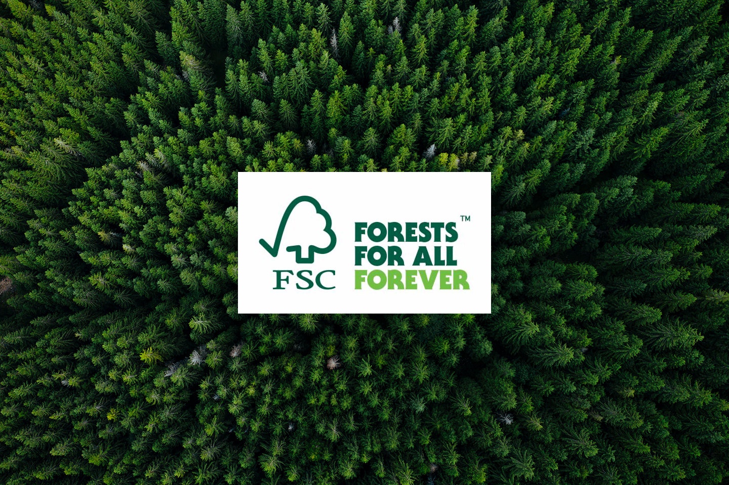 FSC Logo with forest background